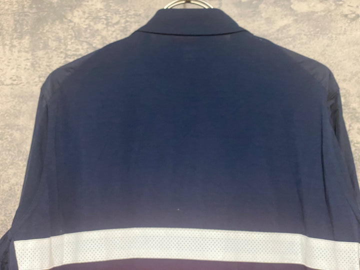 KB638 ラファ Rapha BREVET LONG SLEEVE WINDBLOCK JERSEY 長袖 サイクルジャージ 紺 XL