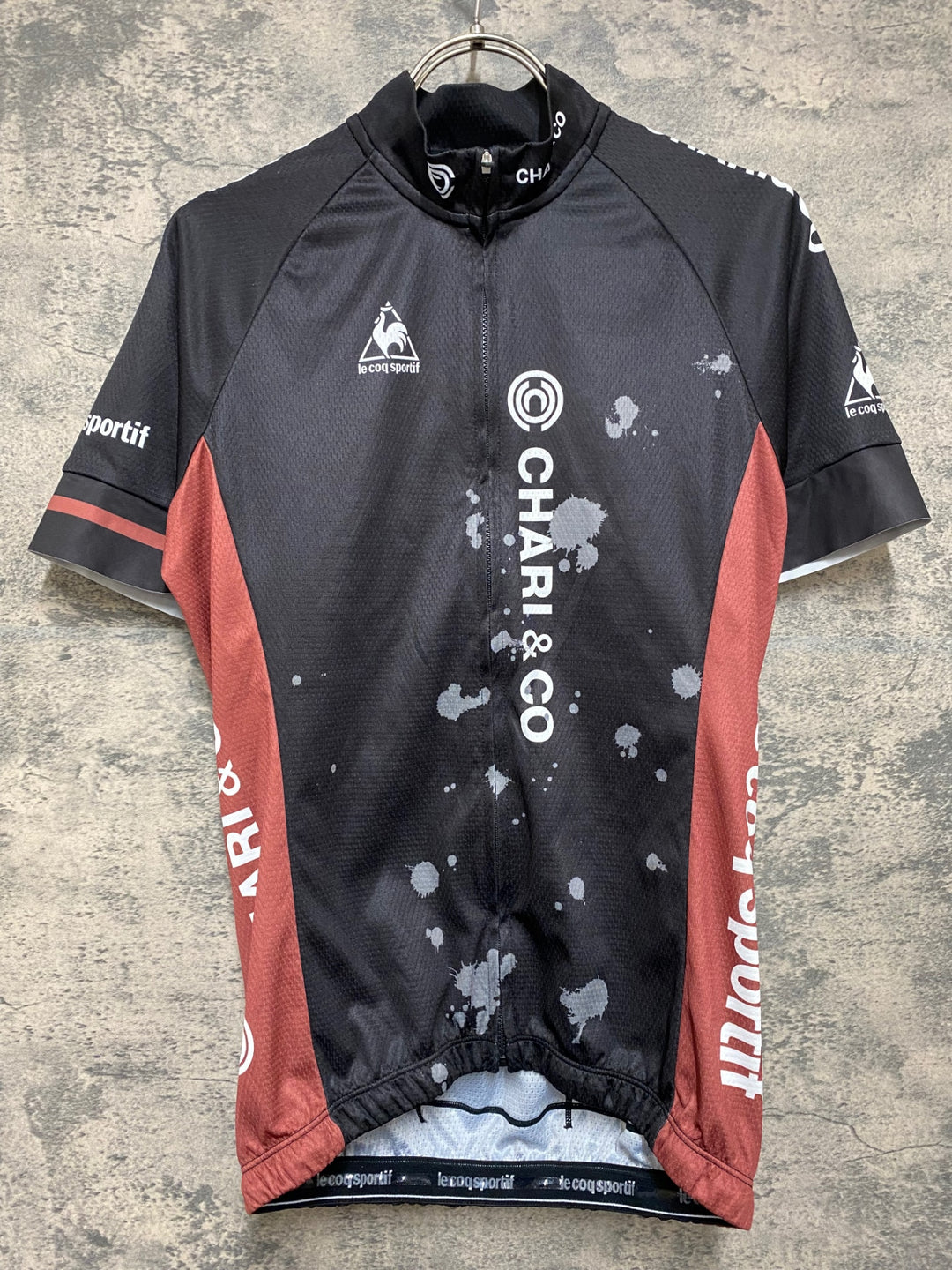 JM031 ルコックスポルティフ le coq sportif 半袖 サイクルジャージ 黒 M