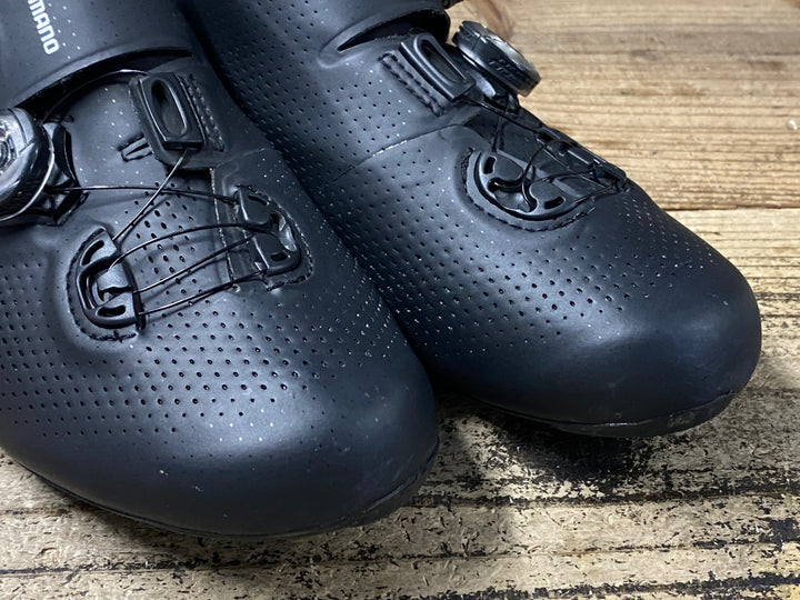 JR673 シマノ SHIMANO S-PHYRE SHRC901 WIDE EU41 黒 SPD-SL ビンディングシューズ スペア用ヒールパッド付き
