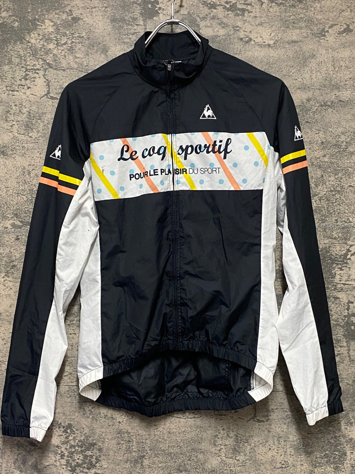KN730 ルコックスポルティフ le coq sportif 長袖 ウィンドブレーカー 白黒 L