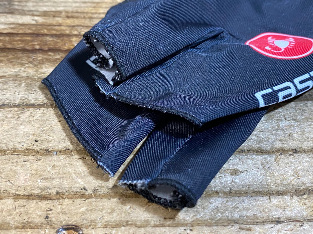 KF415 カステリ CASTELLI ロッソコルサ ROSSO CORSA 指切 グローブ 黒 S
