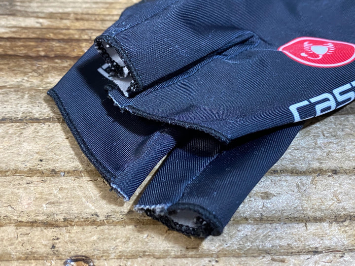 KF415 カステリ CASTELLI ロッソコルサ ROSSO CORSA 指切 グローブ 黒 S