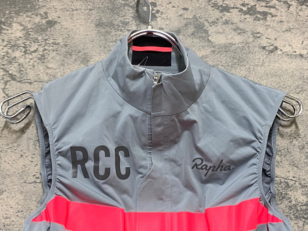 KM996 ラファ Rapha RCC PRO TEAM LW GILET サイクルベスト ジレ グレー XS ロゴハゲ