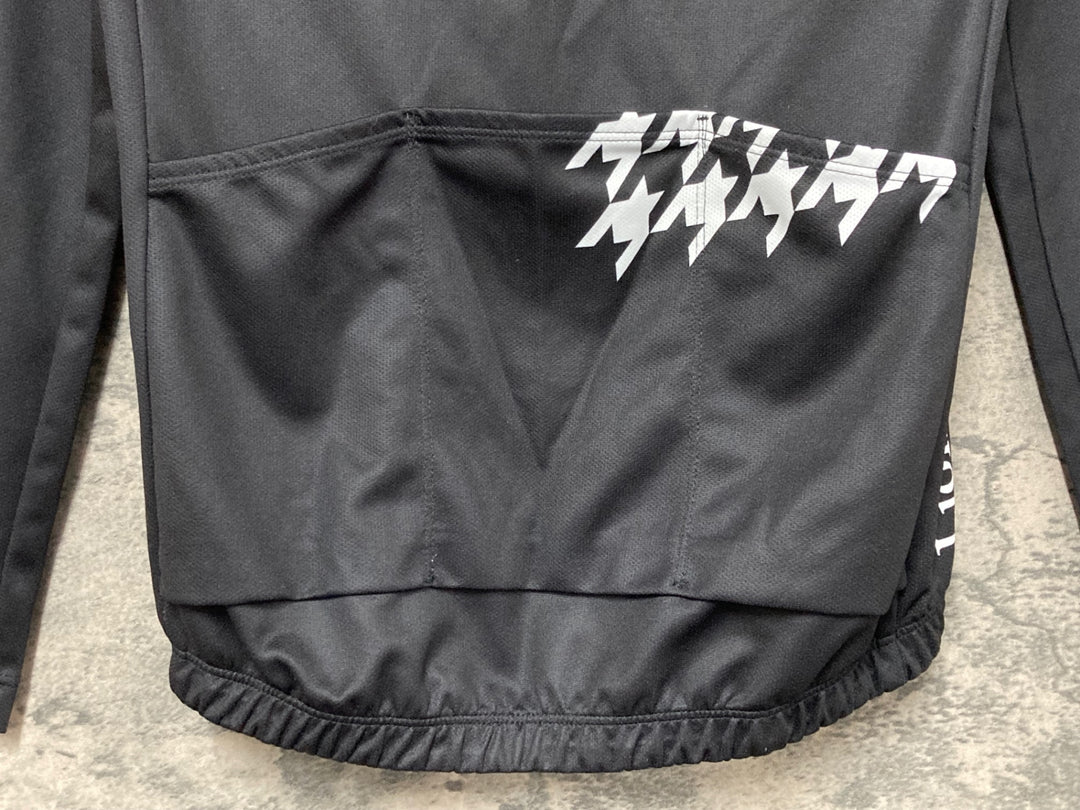 JW660 リオンドカペルミュール Lion de KAPELMUUR 長袖 サイクルジャージ 黒 白 S