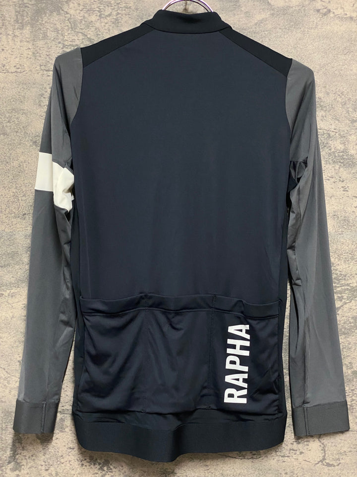 KR163 ラファ Rapha PRO TEAM LONG SLEEVETRAINING JERSEY 長袖 サイクルジャージ 黒 グレー M