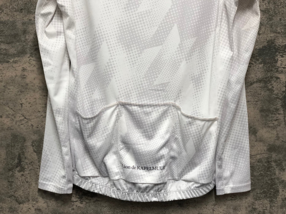KD645 リオンドカペルミュール Lion de KAPELMUUR 長袖 サイクルジャージ 白 XL
