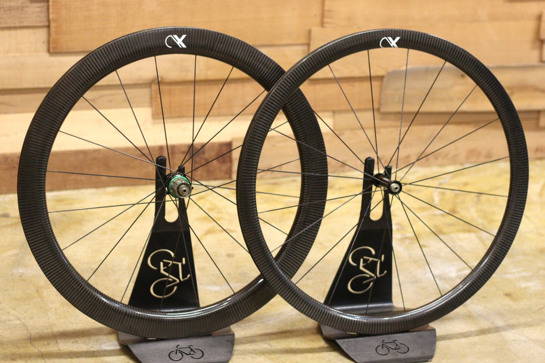 新品未使用品 AX-ライトネス AX-LIGHTNESS P38/55T カーボン チューブラー ホイールセット シマノ12/11S 【立川店】