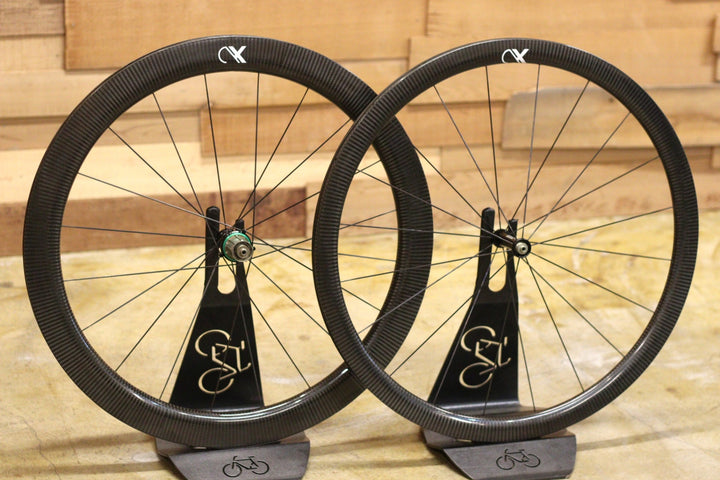 新品未使用品 AX-ライトネス AX-LIGHTNESS P38/55T カーボン チューブラー ホイールセット シマノ12/11S 【立川店】