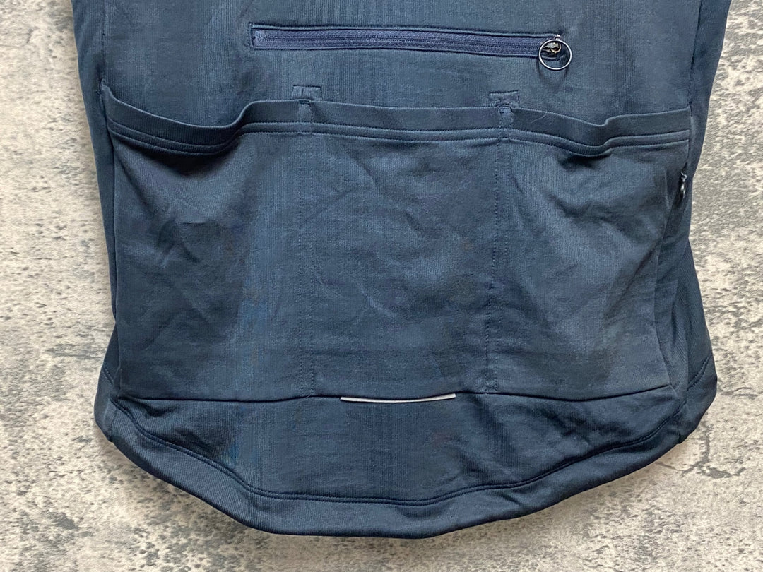 KB429 ラファ Rapha BREVET JERSEY 半袖 サイクルジャージ 紺 M