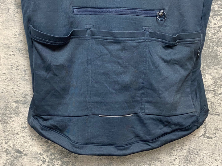 KB429 ラファ Rapha BREVET JERSEY 半袖 サイクルジャージ 紺 M