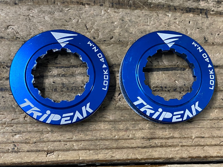KM597 トライピーク TRIPEAK ブレーキローター ロックリング 内セレーションタイプ 青 前後セット
