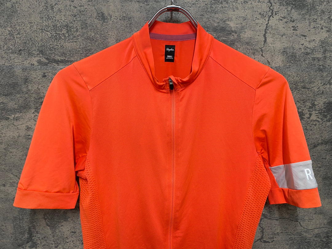 JZ497 ラファ RAPHA PRO TEAM CLIMBER'S JERSEY 半袖 サイクルジャージ S オレンジ