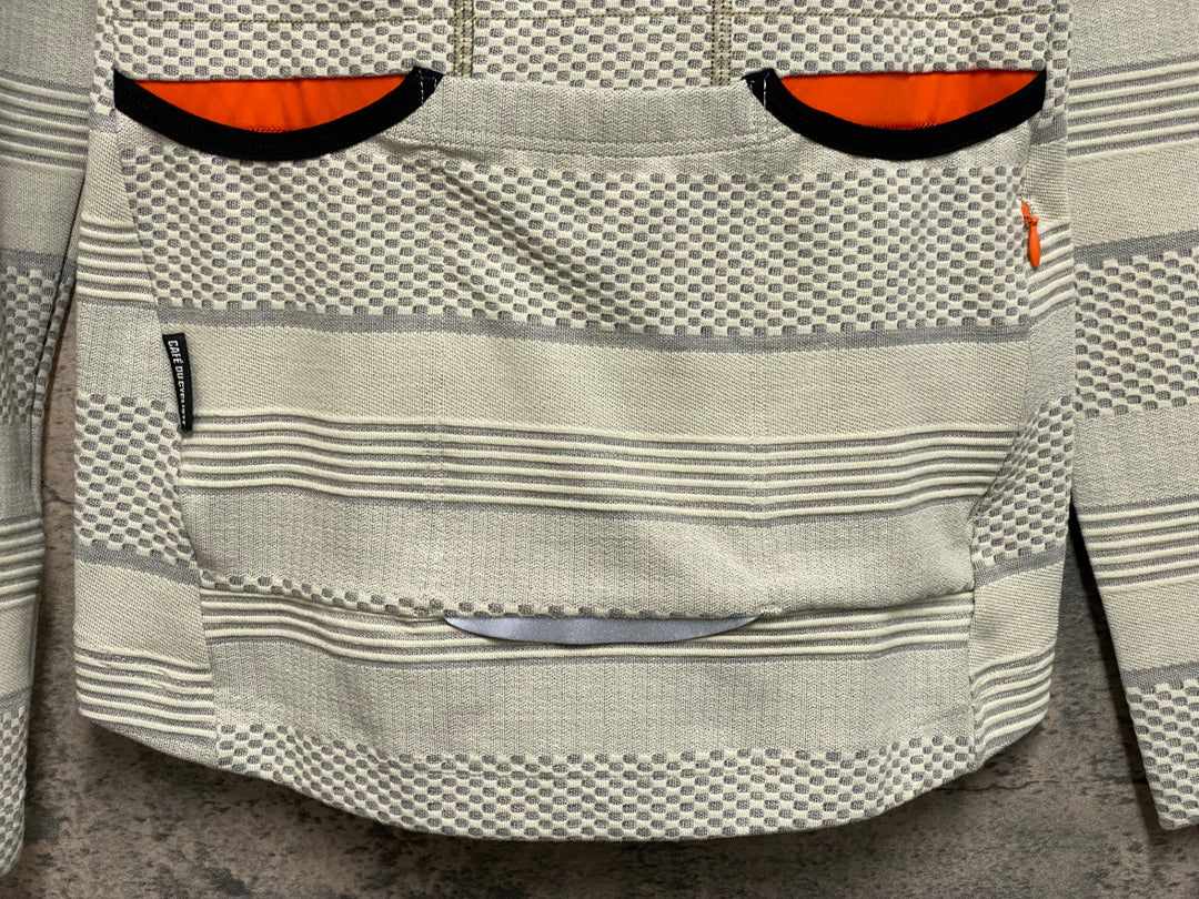 JO260 カフェドシクリステ Cafe du Cycliste CORINNE Women 長袖 サイクルジャージ グレー M 裏起毛 レディース