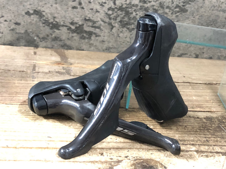 KH400 シマノ SHIMANO 105 ST-R7000 STIレバー 2×11S 黒 傷み多