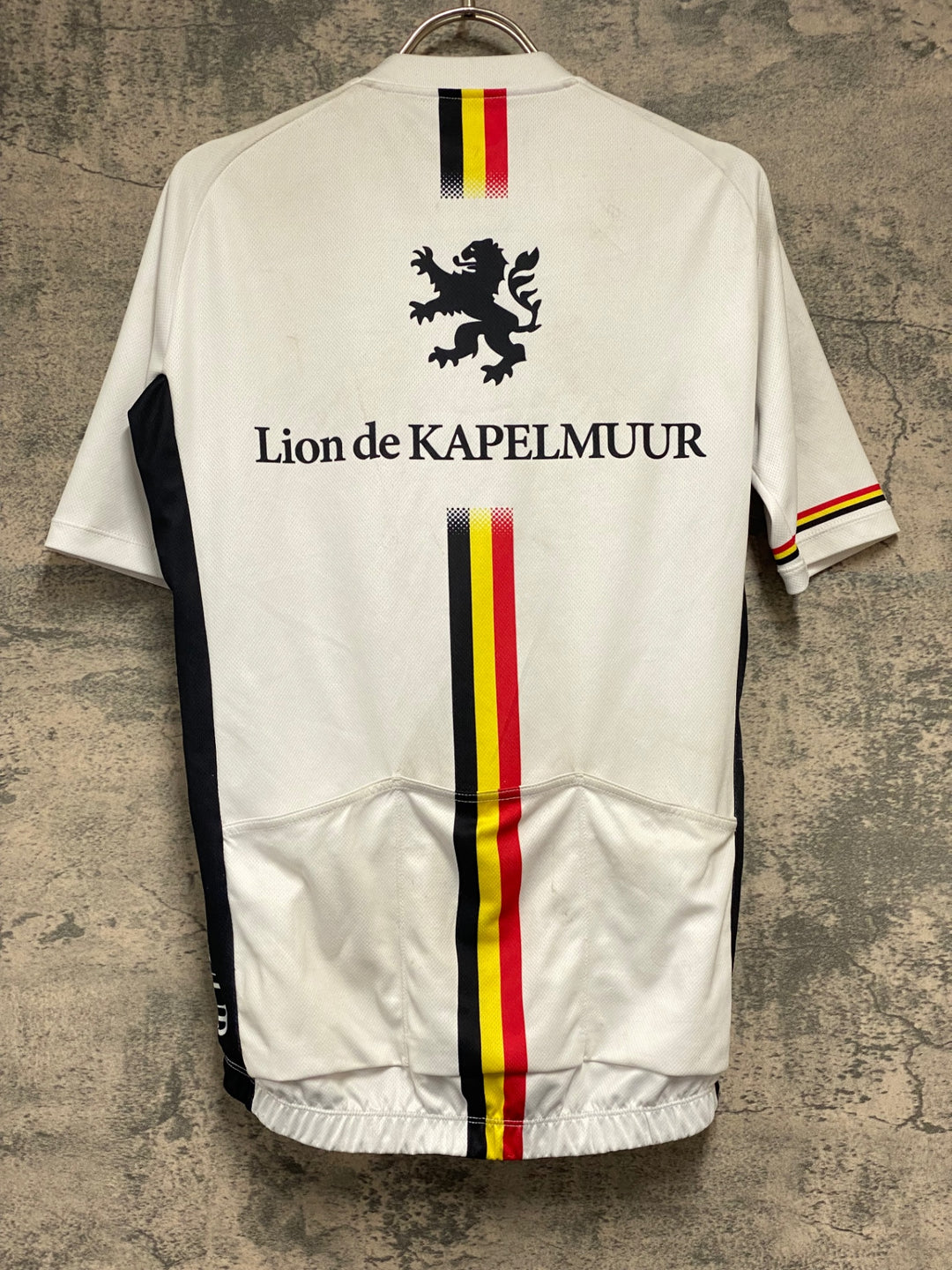 JY808 リオンドカペルミュール Lion de KAPELMUUR 半袖 サイクルジャージ 白 M ※擦れ,汚れ