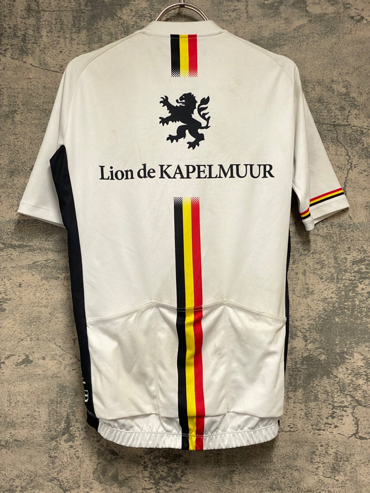 JY808 リオンドカペルミュール Lion de KAPELMUUR 半袖 サイクルジャージ 白 M ※擦れ,汚れ