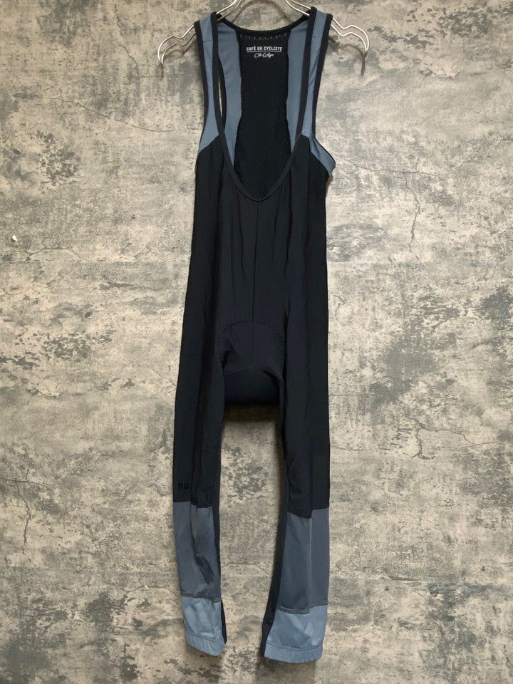 KB612 カフェドシクリステ Cafe du Cycliste ADRIENNE MAN ビブニッカー 黒 グレー S 裏起毛