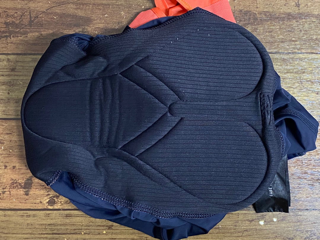 KC386 ラファ Rapha SOUPLESSE BIB SHORTS ビブショーツ 紺 オレンジ レディース XXS