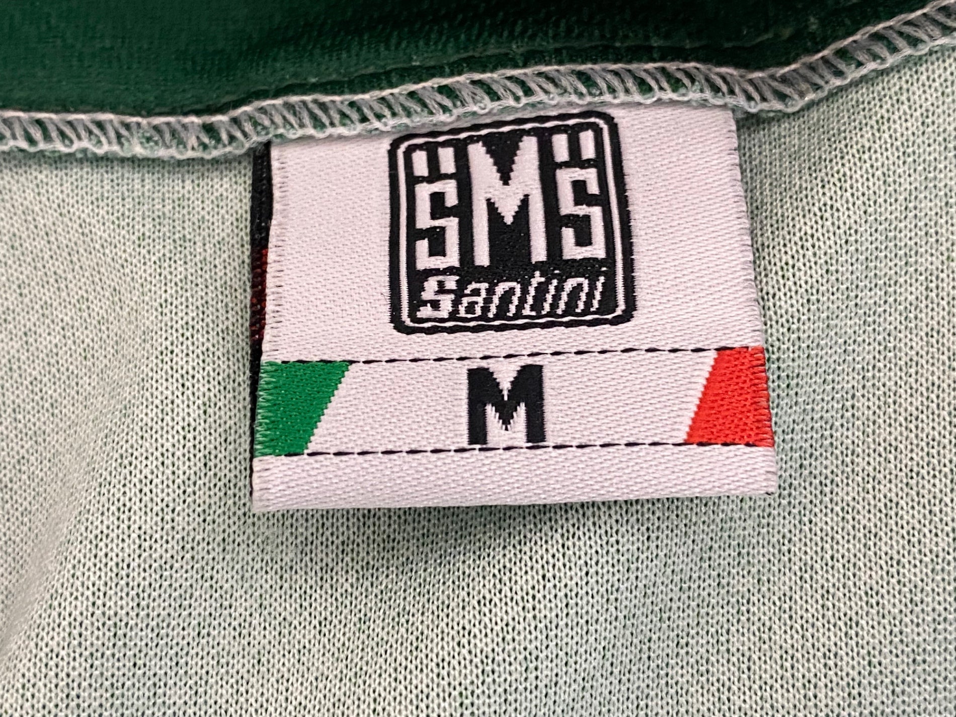 JT086 サンティーニ Santini 半袖サイクルジャージ 緑 M ハーフジップ