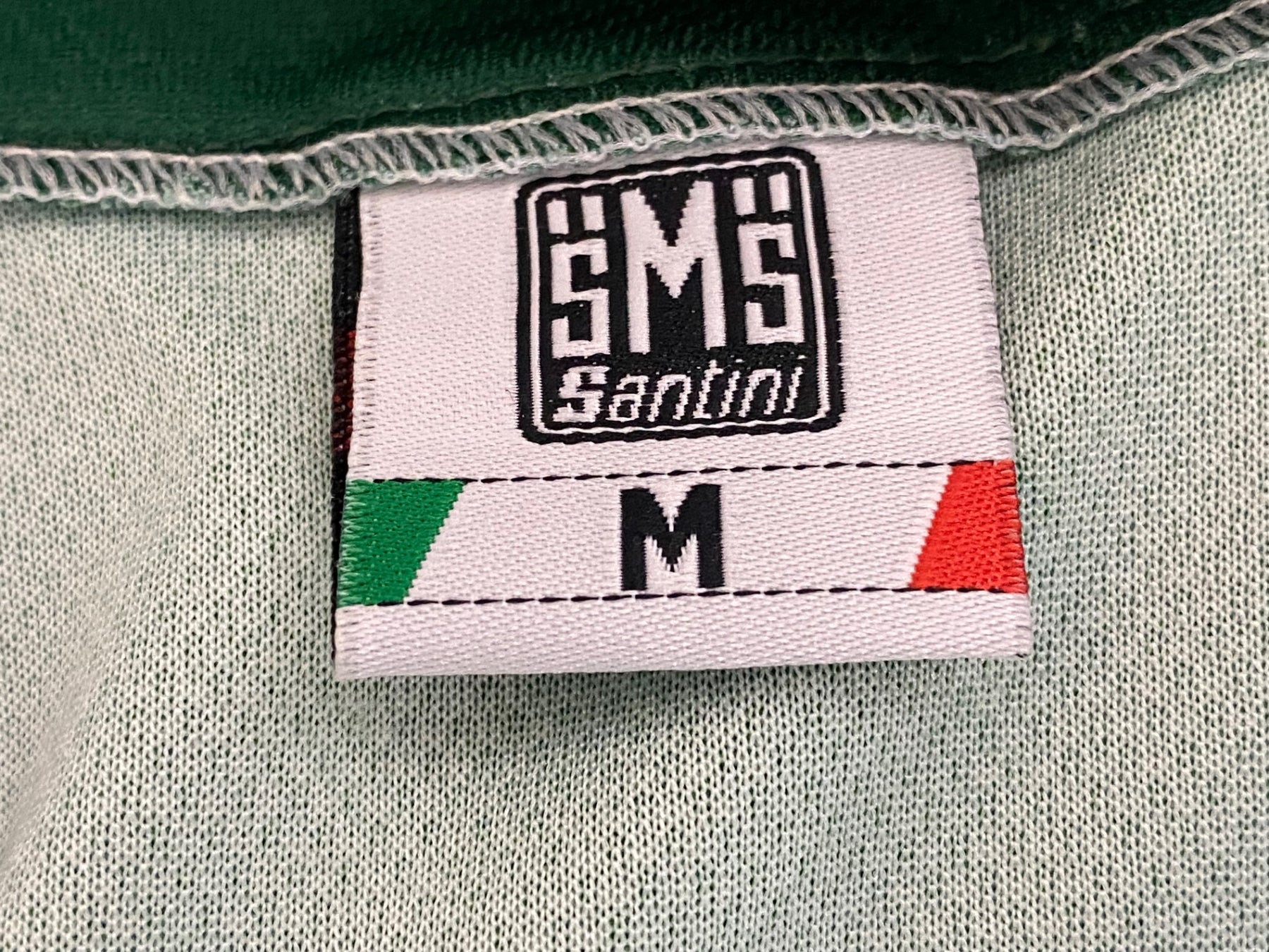 JT086 サンティーニ Santini 半袖サイクルジャージ 緑 M ハーフジップ
