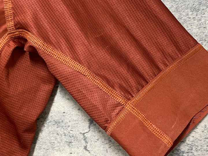 KA591 パスノーマルスタジオ PAS NORMAL STUDIOS MECHANISM JERSEY 半袖 サイクルジャージ ブラウン L ※ほつれ