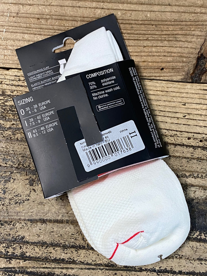 JQ202 アソス assos summerSocks skinweb サイクルソックス 白 2