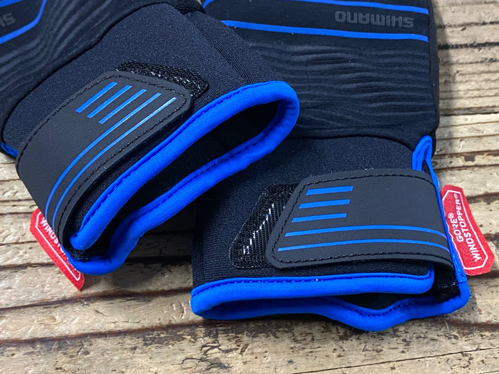 KI594 シマノ SHIMANO 長指 グローブ 黒 M GORE WINDBREAK