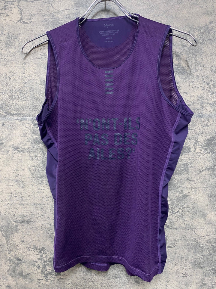 JH978 ラファ Rapha PRO TEAM BASE LAYER SLEEVELESS ベースレイヤー パープル M