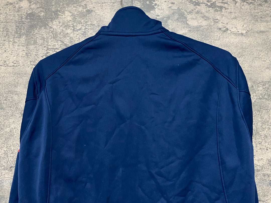 KC848 ルコックスポルティフ le coq sportif 長袖 サイクルジャケット 紺 L 裏起毛