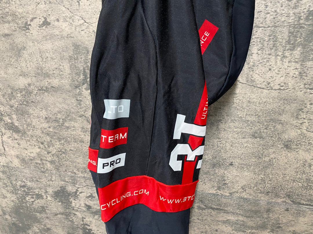 JV210 カステリ CASTELLI ビブタイツ 黒 赤 M 裏起毛 3T