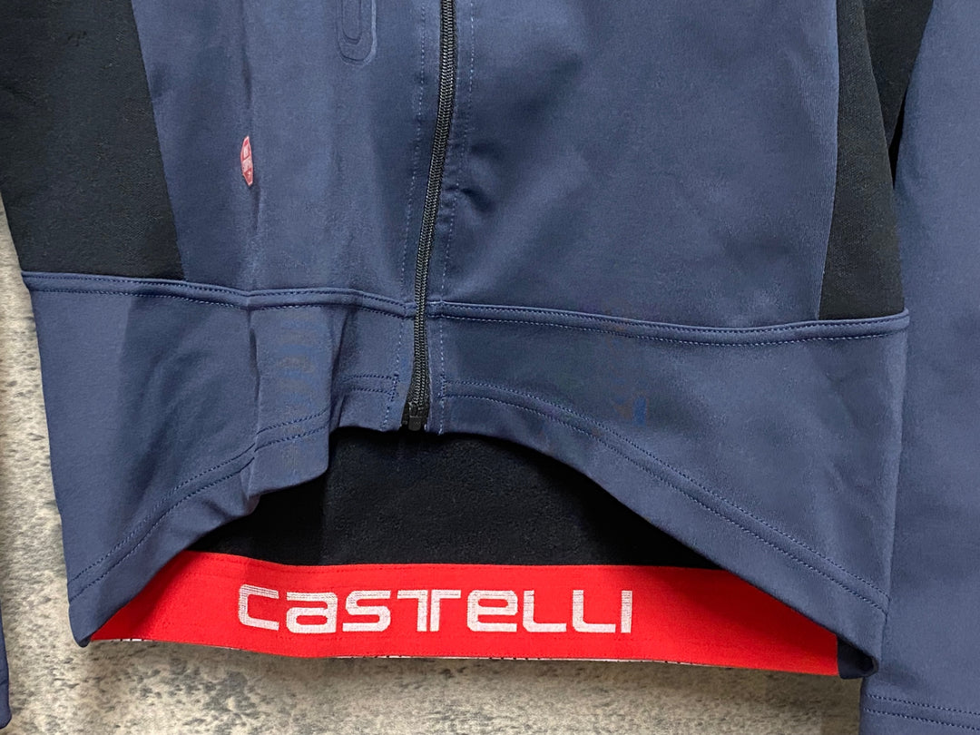JP438 カステリ CASTELLI 長袖 サイクルジャケット ネイビー M 裏起毛