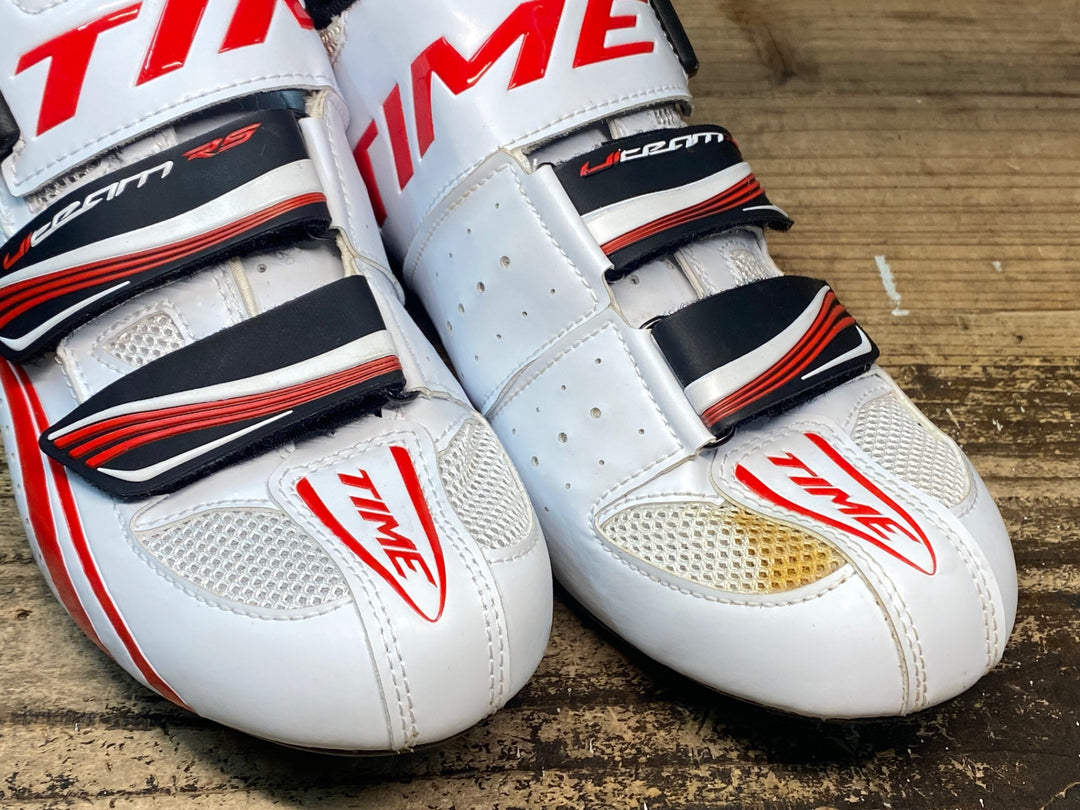 JR489 タイム TIME ULTEAM RS CARBON ビンディングシューズ 白 EU41.5