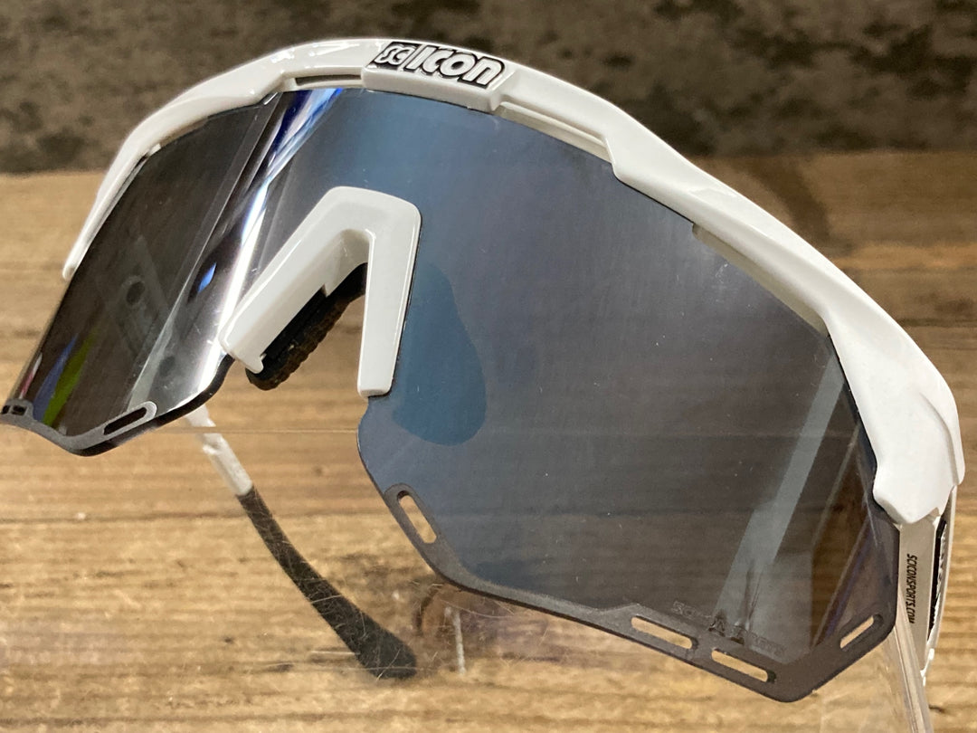 KP307 シーコン SCICON AEROSHADE XL SL2508/SILVER XL サングラス アイウェア 白 ※汚れ