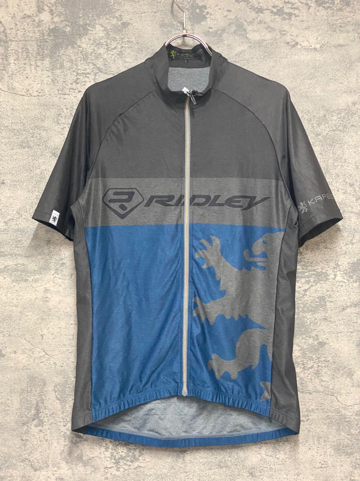 KB799 カペルミュール KAPELMUUR 半袖 サイクルジャージ グレー ネイビー L RIDLEY