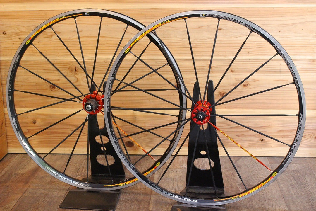 マヴィック MAVIC キシリウム KSYRIUM SL アルミ クリンチャー ホイールセット シマノ11S/12S ナローリム 15C 【名古屋店】