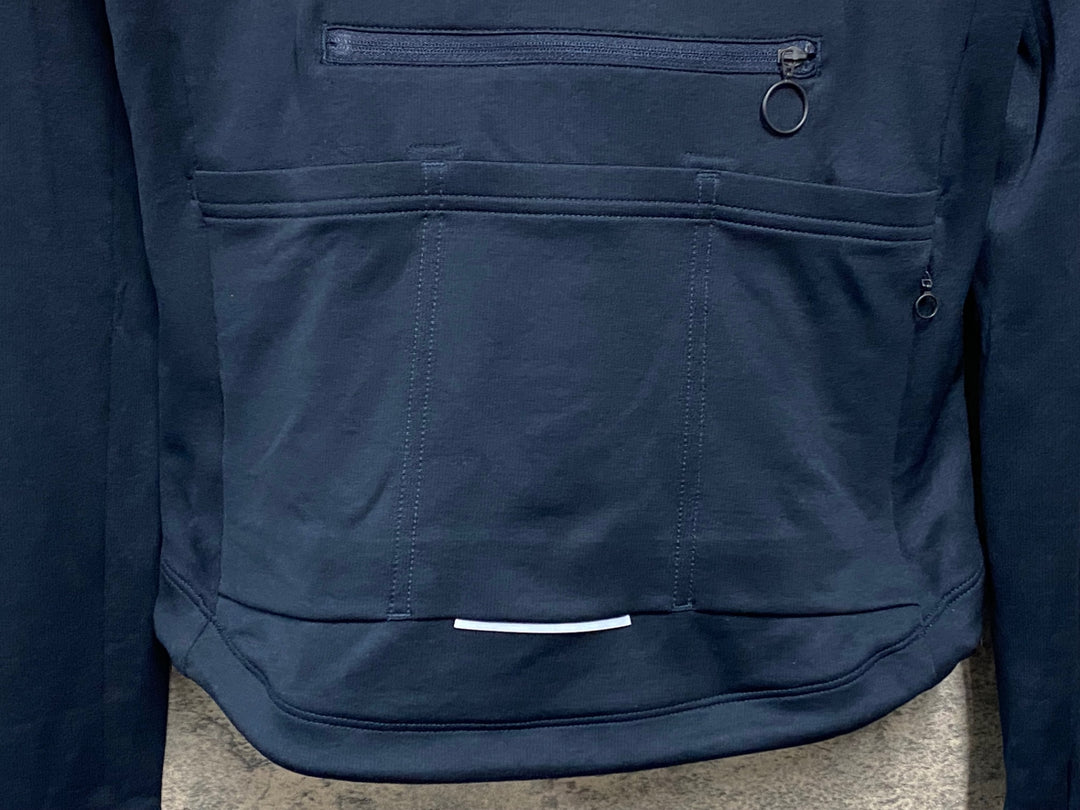 JU127 ラファ Rapha BREVET LONG SLEEVE JERSEY 長袖 サイクルジャージ ネイビー S