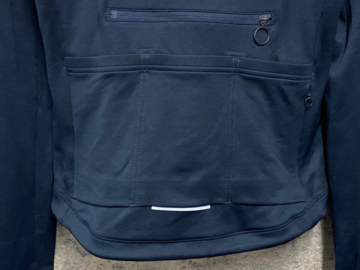 JU127 ラファ Rapha BREVET LONG SLEEVE JERSEY 長袖 サイクルジャージ ネイビー S