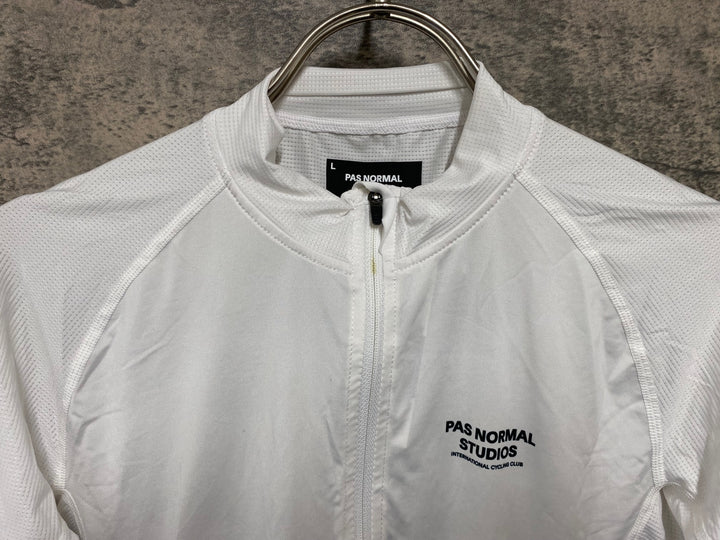 KA548 パスノーマルスタジオ PAS NORMAL STUDIOS MECHANISM JERSEY 半袖 サイクルジャージ 白 L