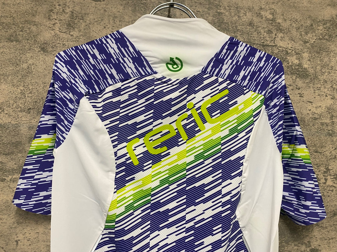 JV981 レリック reric Flash Aero Jersey 半袖サイクルジャージ 白 L