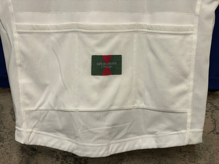 JY653 カフェドシクリステ CAFE DU CYCLISTE Barbara Man 七分袖 グラベルシャツ サイクルジャージ 白 紺 L