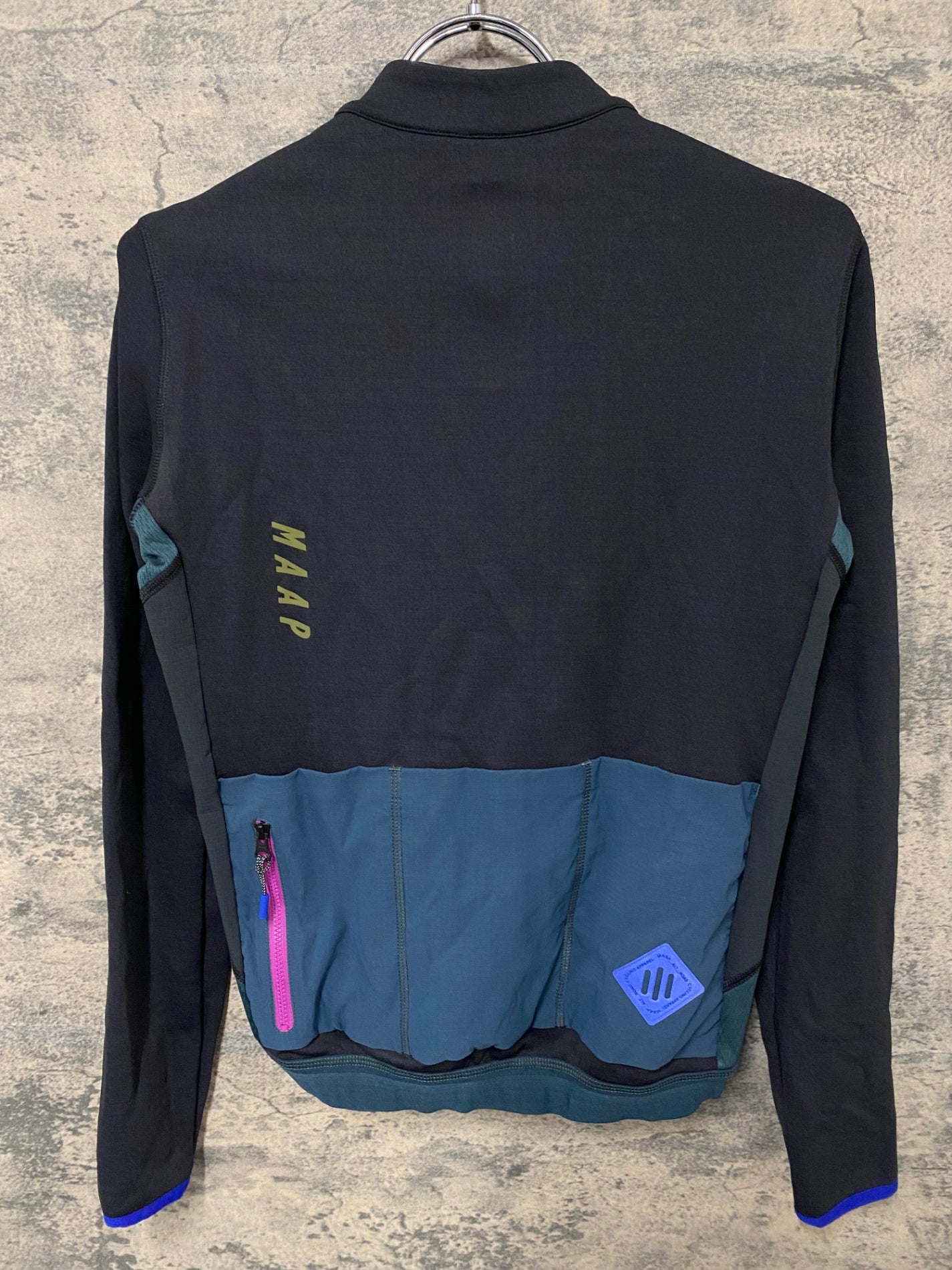 JF702 マープ MAAP Alt_Road LS Jersey 長袖サイクルジャージ 黒緑 S