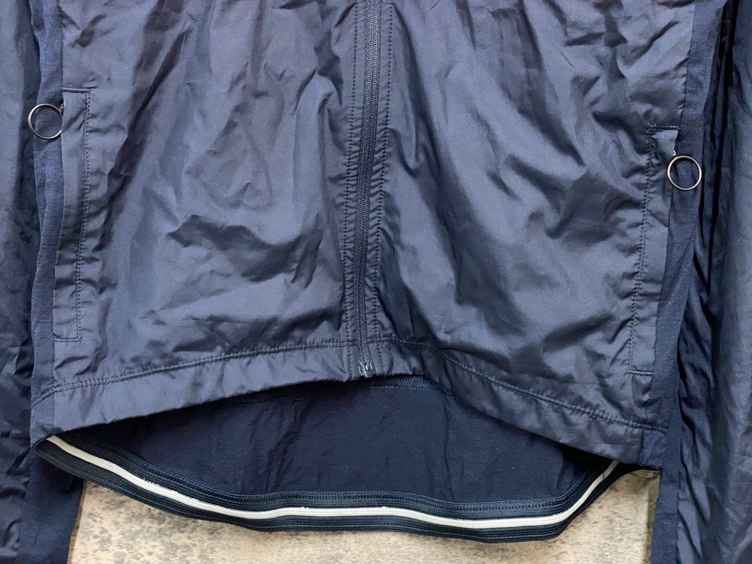 JZ227 ラファ Rapha WOMEN'S BREVET LONG SLEEVE WINDBLOCK JERSEY 長袖 サイクルジャージ 紺 L