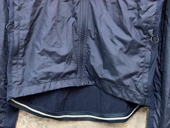 JZ227 ラファ Rapha WOMEN'S BREVET LONG SLEEVE WINDBLOCK JERSEY 長袖 サイクルジャージ 紺 L