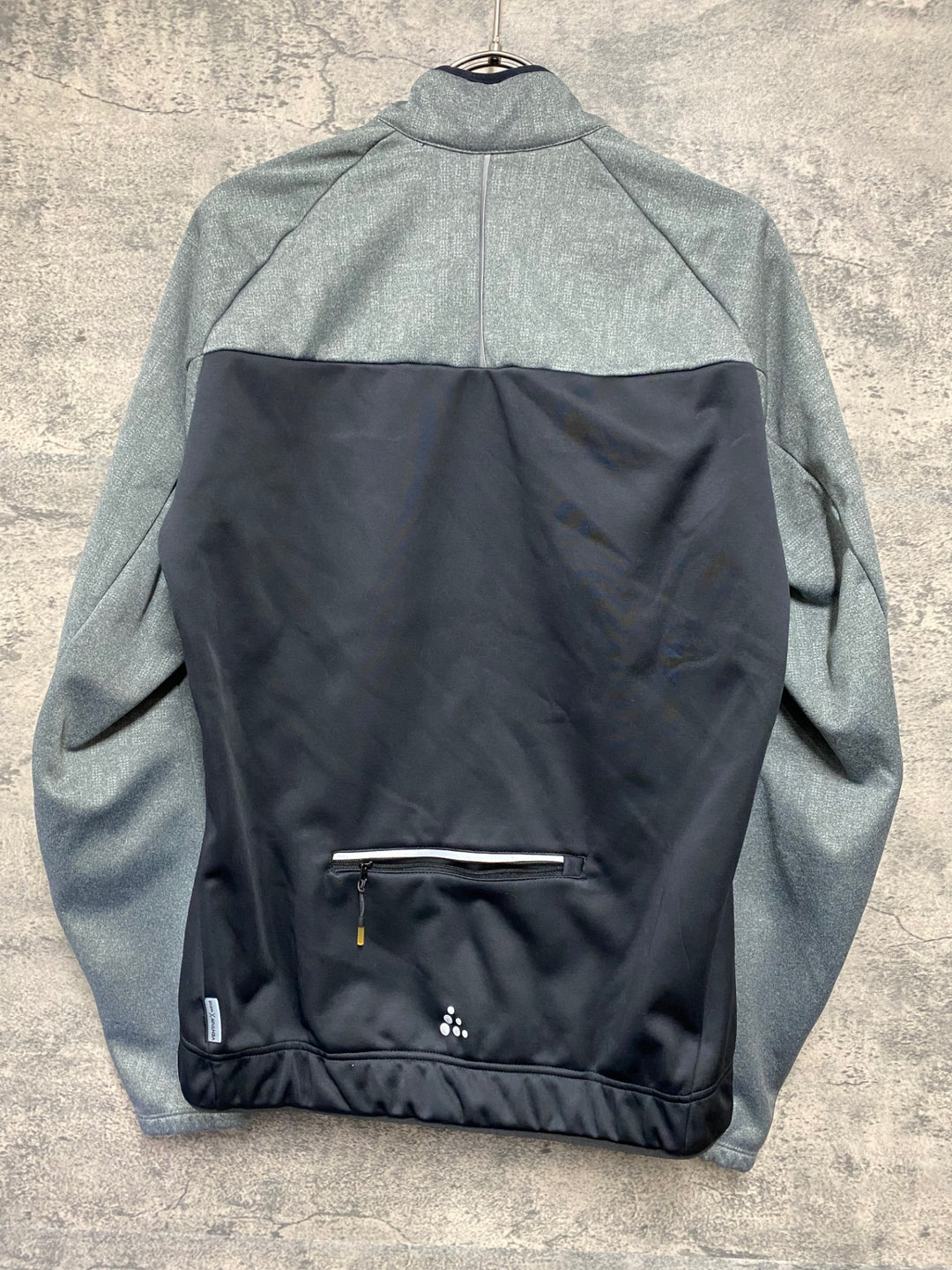 JD247 クラフト CRAFT 長袖 サイクルジャケット 黒グレー S VENTAIR WIND 裏起毛