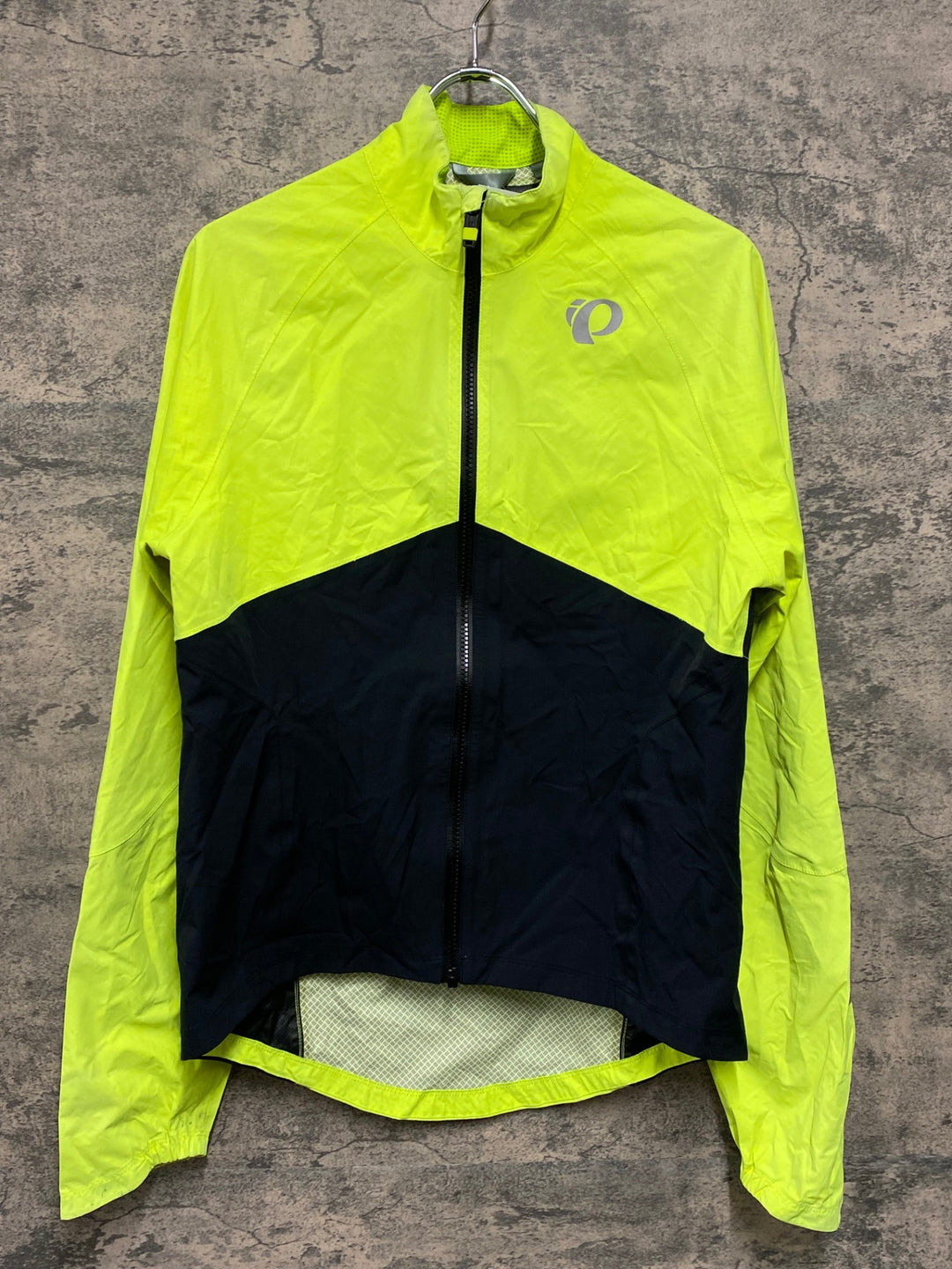 JW506 パールイズミ PEARL iZUMi 長袖 レインジャケット 黄 黒 S ※汚れ