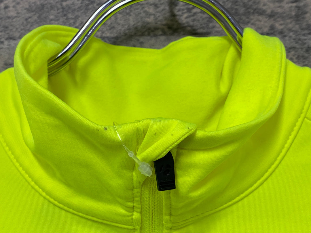 KG926 ボントレガー BONTRAGER Velocis Thermal Long Sleeve Jersey 長袖 サイクルジャージ ネオンイエロー S ※汚れ
