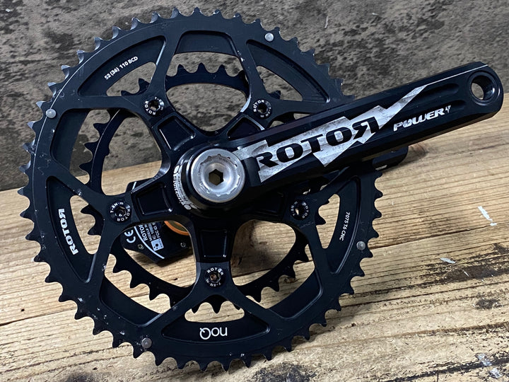 JN398 ローター ROTOR 3D+ POWER パワーメーター クランクセット 52/36T 172.5mm 片側計測