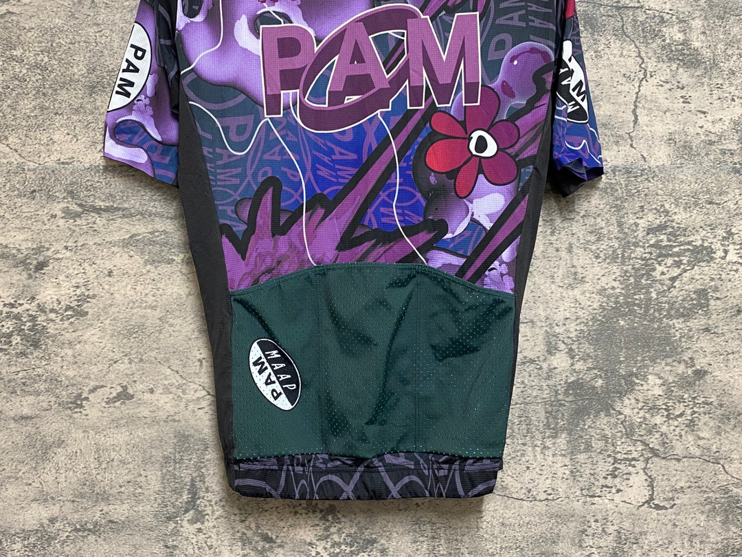 JJ241 マープ MAAP P.A.M TEAM FIT JERSEY 半袖 サイクルジャージ パープル Ｍ
