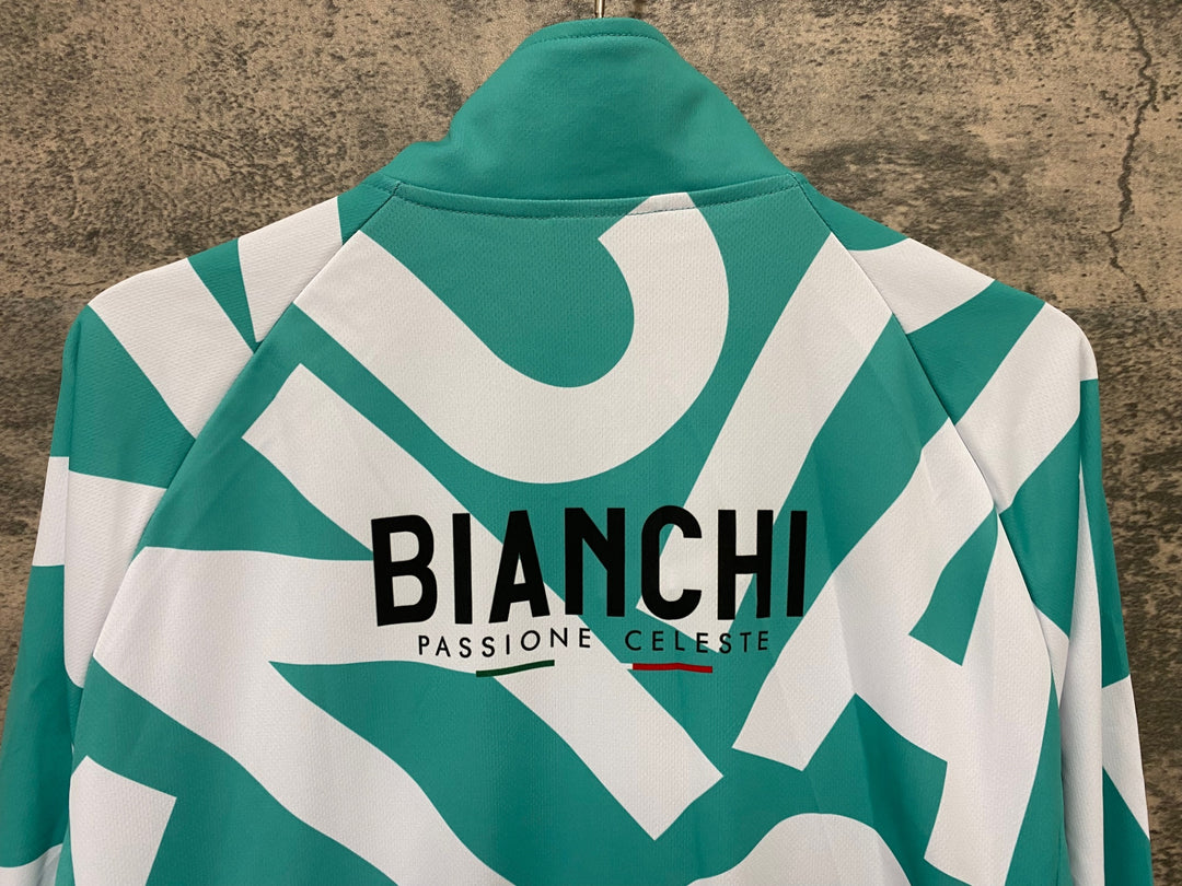 KD338 ビアンキ BIANCHI 長袖 サイクルジャージ 白 チェレステ L