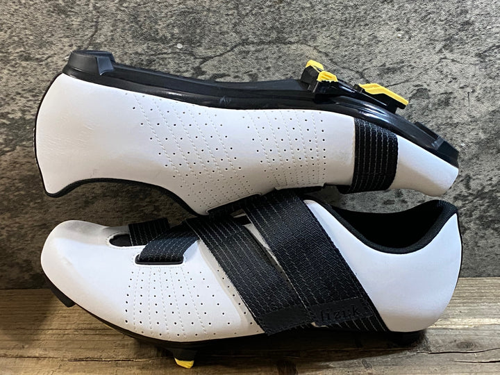 KH102 フィジーク fizik TEMPO POWERSTRAP R5 ビンディングシューズ 白 黒 EU44